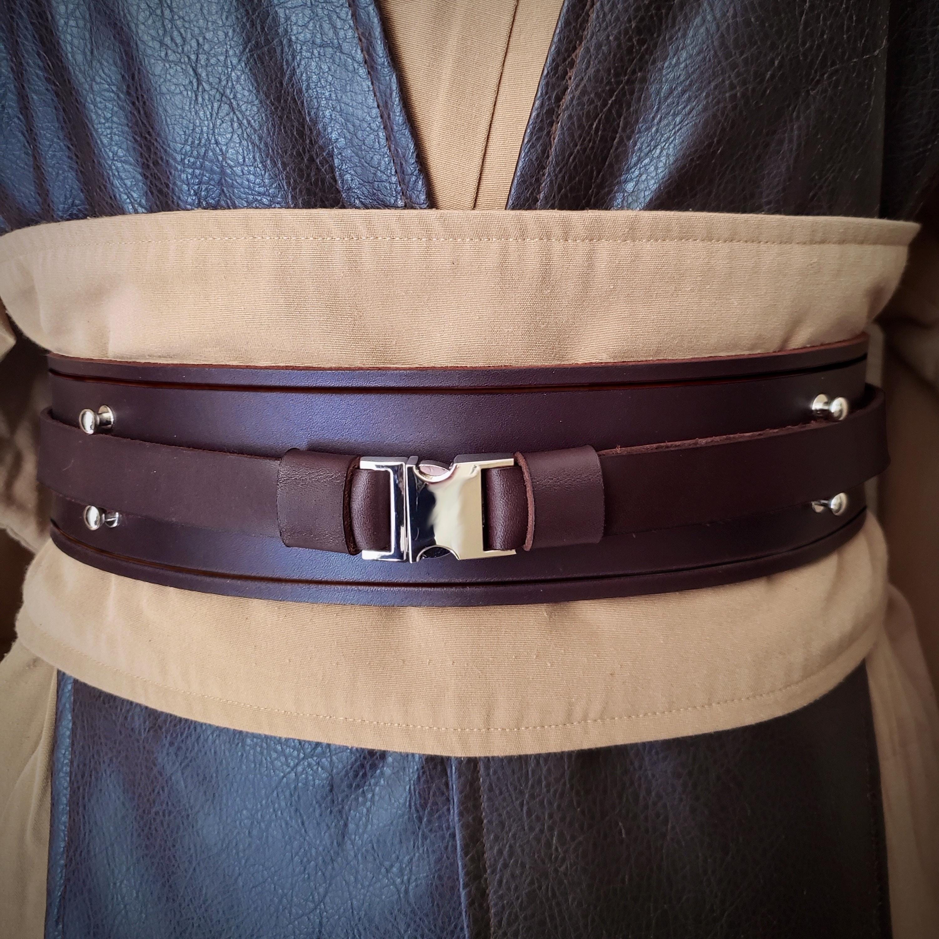 Star Wars Dark Brown Faux Leather Belt with Silver Detail Standard Jedi Belt - DARK BROWN - High-quality Leather  main image 2