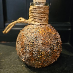 Pirate Grenade / “Grenadoe” - Glass Rum Bottle / Flask - a Castaway Trading ORIGINAL! Heavy Weathering