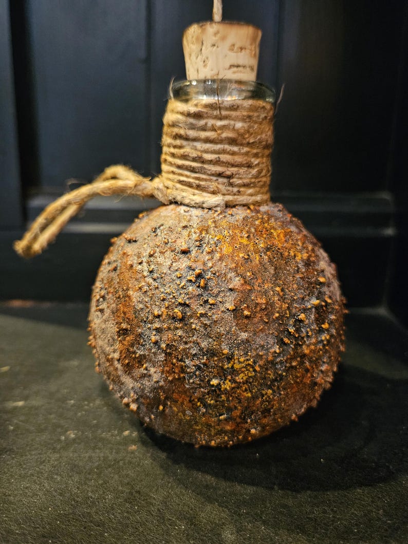 Pirate Grenade / “Grenadoe” - Glass Rum Bottle / Flask - a Castaway Trading ORIGINAL! Heavy Weathering