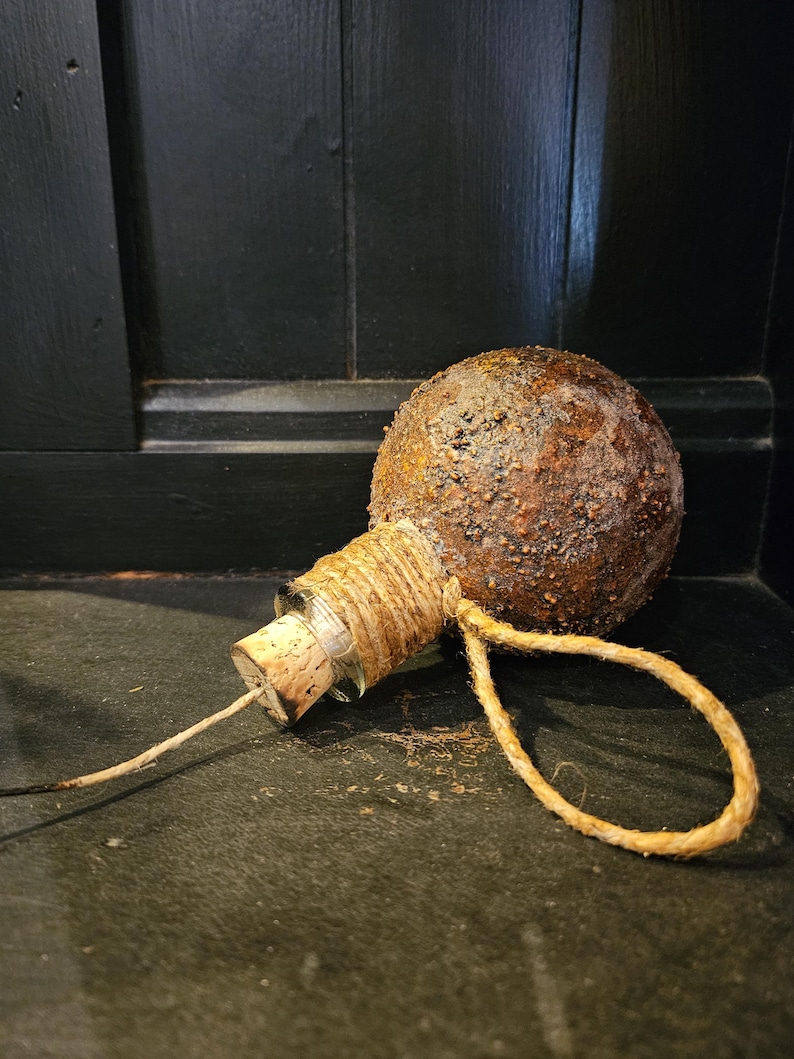 Pirate Grenade / “Grenadoe” - Glass Rum Bottle / Flask - a Castaway Trading ORIGINAL! image 8