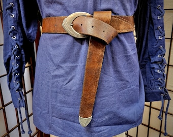 Halfling Belt - Brown, Distressed - High Quality Leather