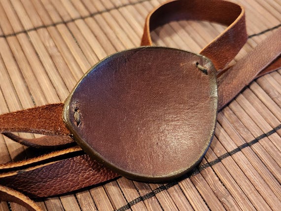 Deluxe Eye Patch - BLACK or BROWN - High Quality Leather - Hand