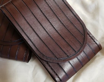 Jedi Pouch - High Quality Leather in Brown or Black - Made to Order in 2 Sizes