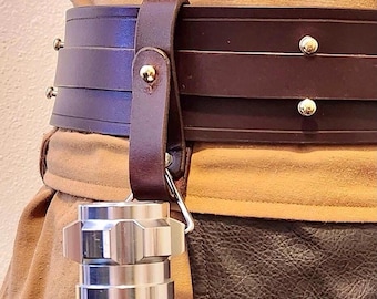 Saber Strap - Black or Brown - High-quality Leather - for Lightsabers/Belt Accessories - Jedi/Sith