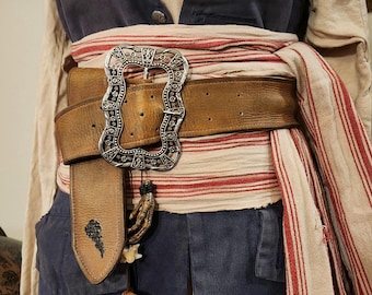 SUPER DELUXE Jack Sparrow “Anamaria” Belt - Made to Order! Screen Accurate Replicas! - High Quality Leather - Hand Crafted