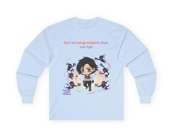 No dejes que los vampiros energéticos te quiten la luz: camiseta motivacional, regalo para amigos.