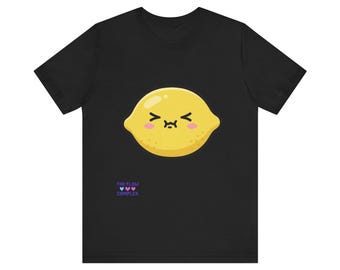Sour Lemon T-Shirt | Cute Citrus Tee, Yellow Fruit Graphic