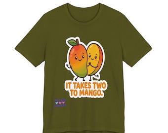 Ci vogliono due persone per mangiare un mango / Maglietta carina per coppie con mango
