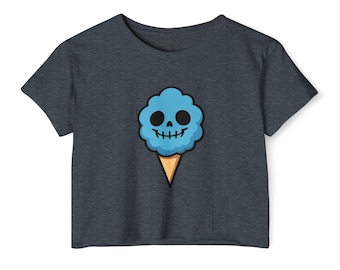 Skull Cotton Candy Crop Top