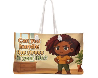 Funny Cartoon Weekender Bag, Stress Relief Travel Tote