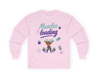 Muscles Loading weightlifting koala Long Sleeve Tee | fitness workout gym shirt