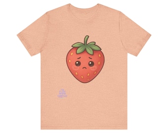 Sad Strawberry Tee | Cute Fruit Graphic Shirt