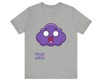 Camiseta con nube morada sorprendida / Camiseta gráfica, diseño The Flow Complex