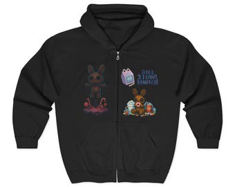 Cute Spooky Pixel Monsters Full Zip Hoodie | Horror Kawaii Characters