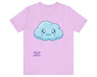 Camiseta de nube azul triste