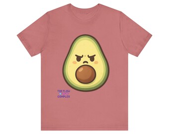 Angry Avocado Cartoon Tee | Cute Food Illustration Shirt