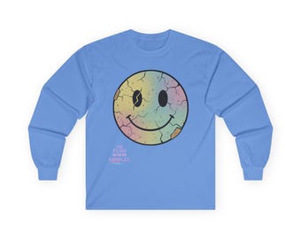Find something to smile about | Pastel Grunge Graphic Shirt