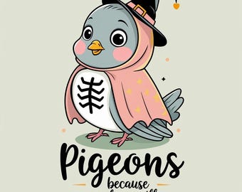 Halloween Pigeon Clipart: Funny Ghost, Pumpkin & Witch Costumes (JPG/PNG Digital Download