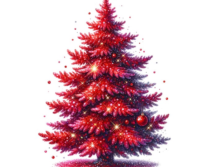 5 Stunning Christmas Tree Collection | JPG | Clipart | Christmas | Digital Art | Journal | Scrapbook