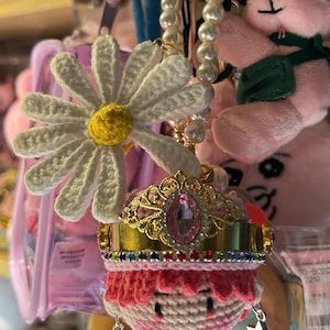 GDragon Inspired Crochet Doll Keychain, GD Kpop Style Keychain, GDragon illustration keychain charm, Handmade G-Dragon Doll Keyring
