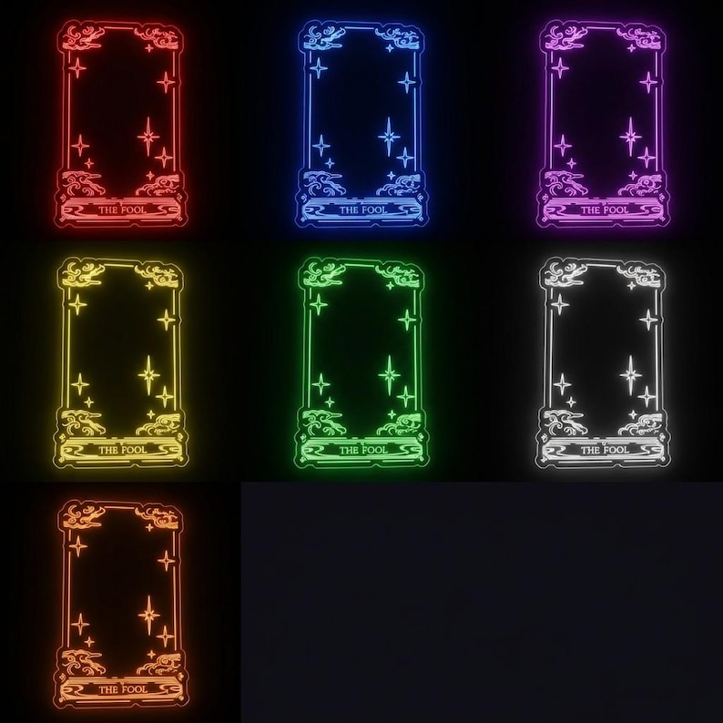 The Fool Tarot Custom Mirror LED Sign Wall Light Decor, Witchy Room ...