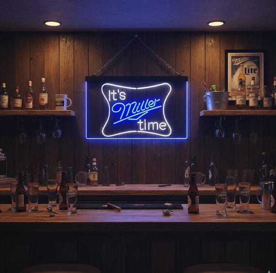 Miller Lite Beer LED Sign Wall Light Decor,home Bar Neon Like