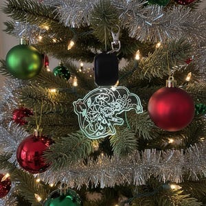 Shadow Milk Cookie Run Kingdom LED Lighting Keychain – Acrylic LED Charm with Changing Colors, Christmas Ornament