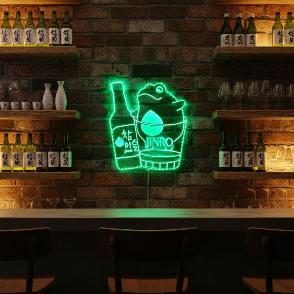 Jinro Soju Korean Beer LED Sign Wall Light Decor,home Bar Neon