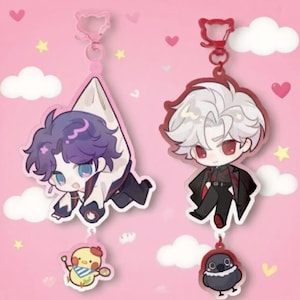 Love and Deepspace Sylus, Rafayel Inspired Keychain charms, Handmade keychains featuring, Bag Charm, Fan made