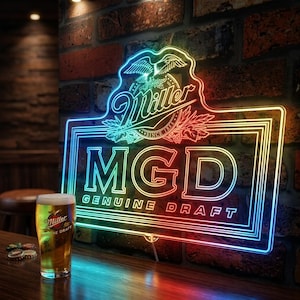 Neon Genuine Miller Sign - Etsy