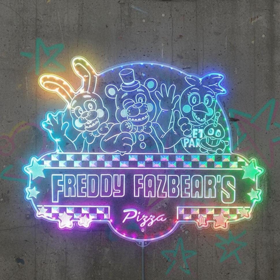 Freddy Fazbear Neon Light UK
