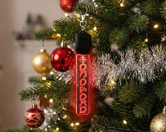 Cyberpunk Arasaka LED Christmas Ornament Charm – Acrylic LED Charm with Changing Colors
