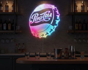 Pepsi Cola Neon Clock, Pepsi Cola Vintage Clock, Pepsi Cola Wall