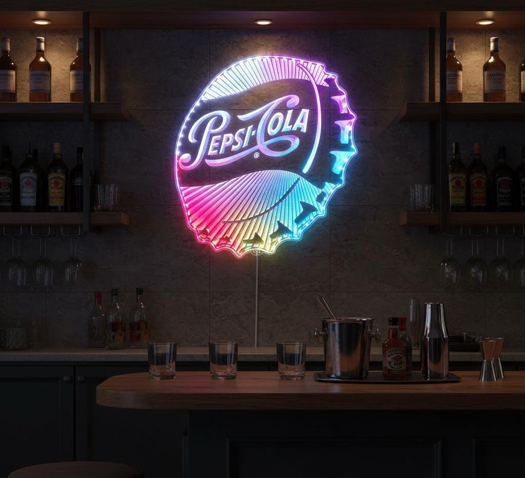 Neon pepsi sign - Etsy 日本