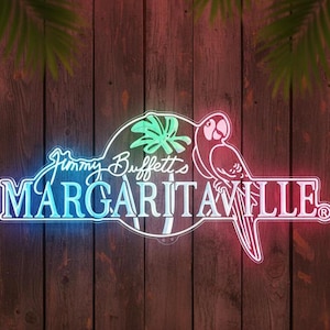 Letrero LED de pared Jimmy Margaritaville, luz de neón para bar, regalo para él, regalo de Navidad, decoración de bar y pub.