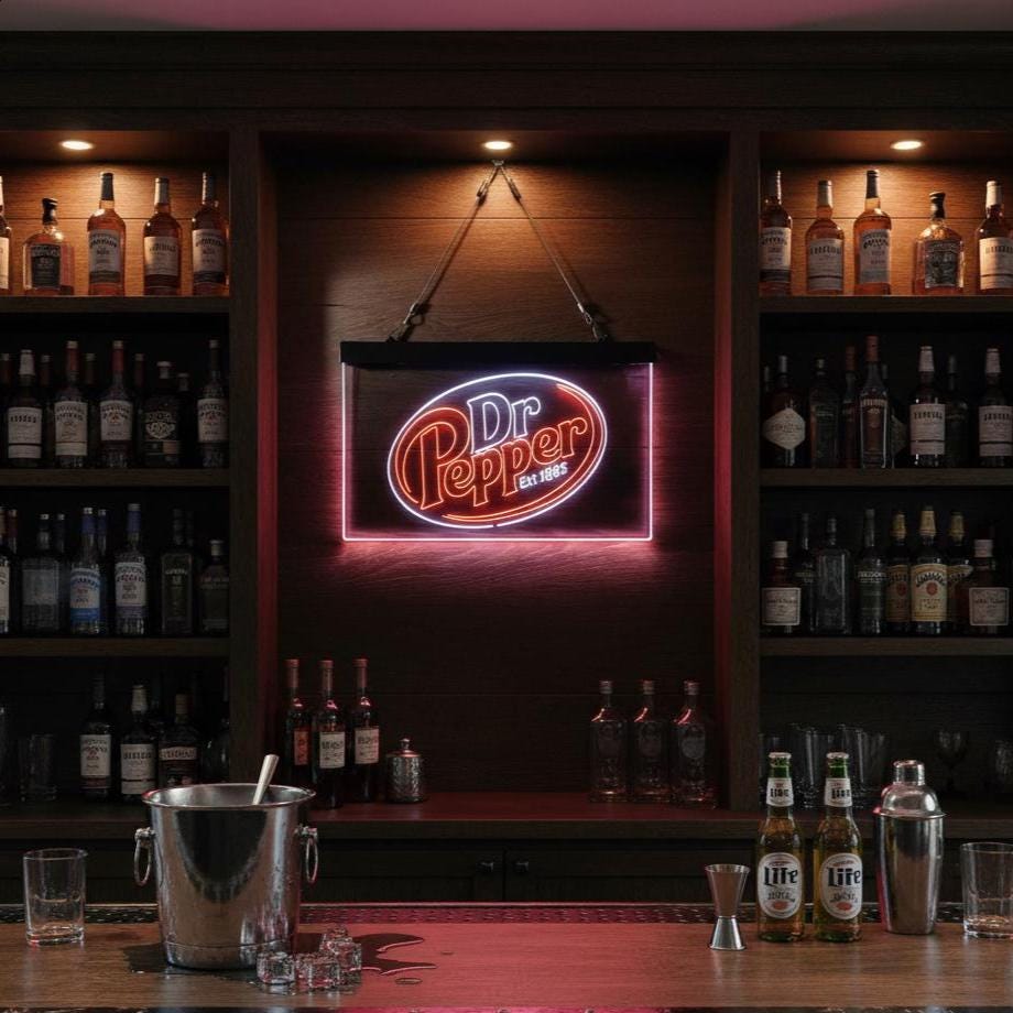 Dr Pepper Est 1885 LED Sign Wall Light Decor,home Bar Neon Like