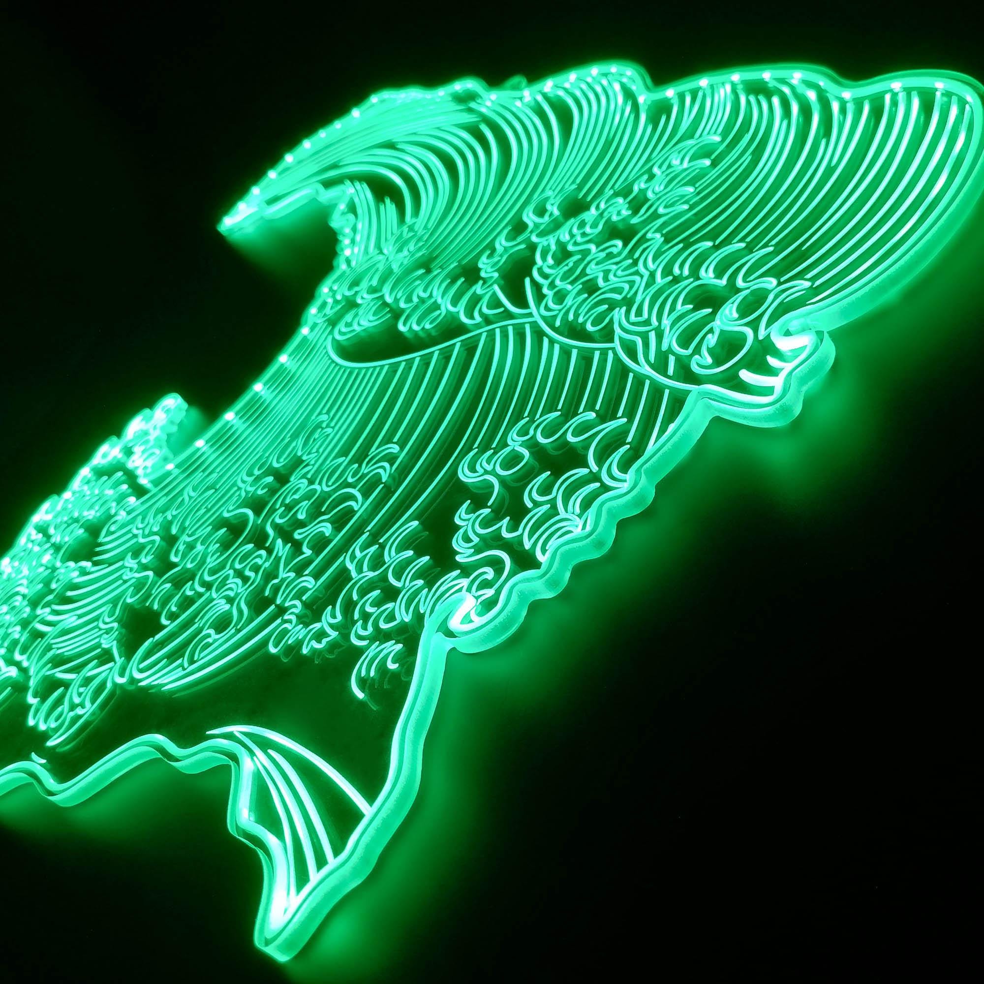Custom the Great Wave off LED Sign Wall Light Decor, Japanese Art Neon ...