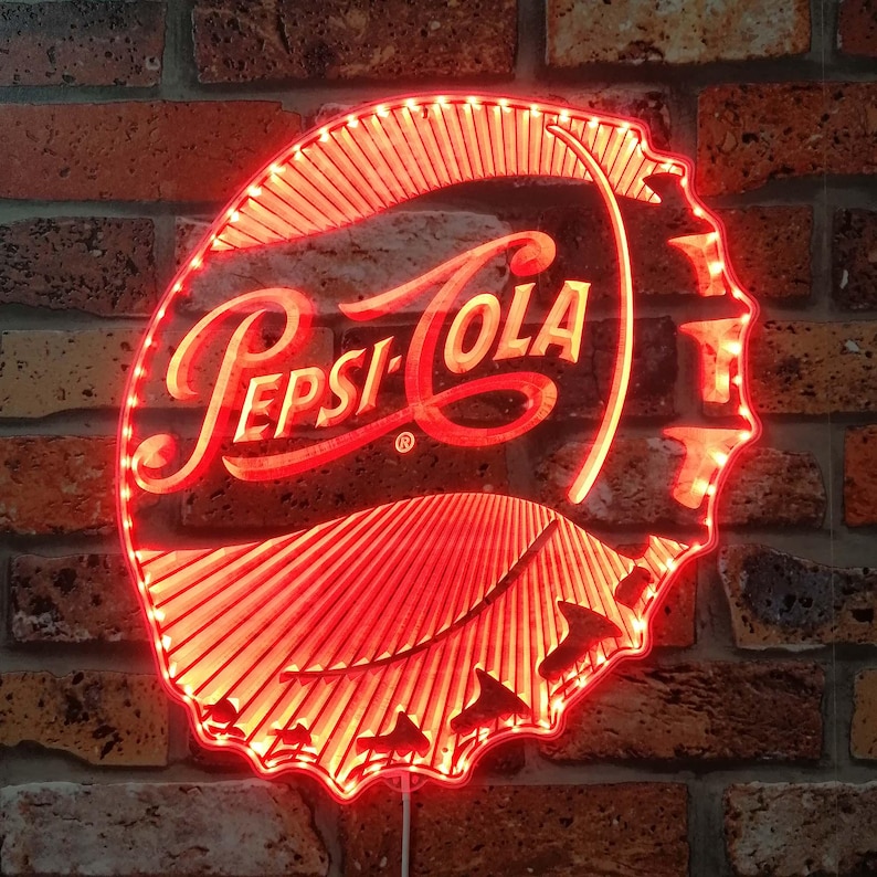 Pepsi Led Sign Pepsi Cola LED Sign Wall Light Decor,home Bar Neon Like Light Sign ...