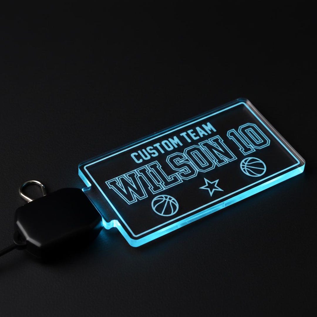 Custom Basketball Name LED Keychain, Youth Basketball Gift ...