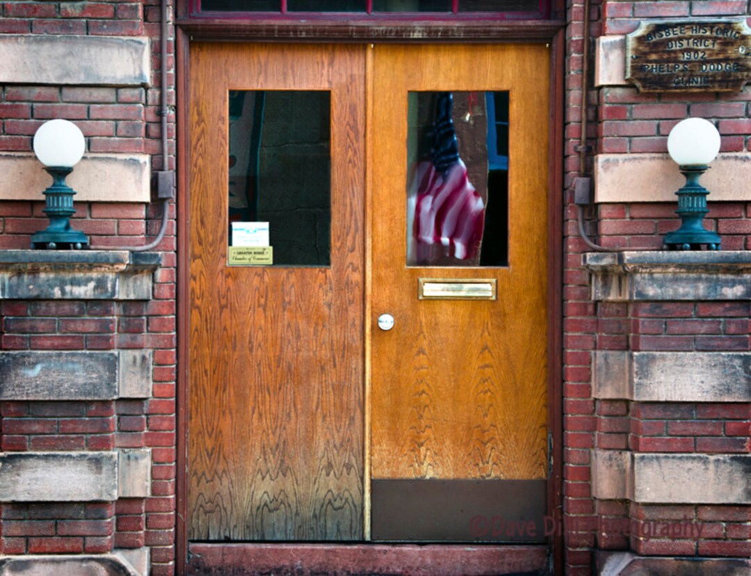 Photograph Vintage Bisbee Arizona Court House American Flag Etsy