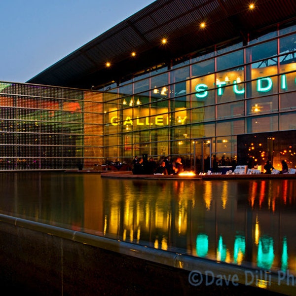 Tempe Center for Arts Town Lake Photo, Arizona, AZ, Southwest, West, Lights Night Reflections, Multiple sizes