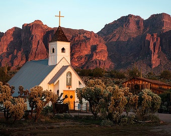 Superstitions Lost Dutchman Church museum Arizona Fine Art Photograph Multiple sizes