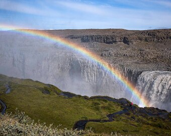 Dettifoss waterfall in Iceland, with rainbow Fine Art photograph