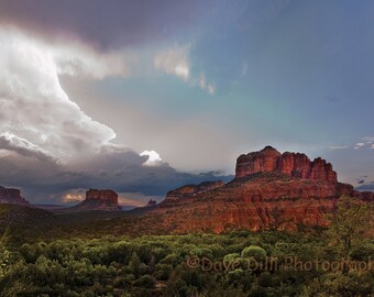 Photo Sedona Sunset Colors -  Fine Art image unmatted Multiple sizes- Fine Art Photograph