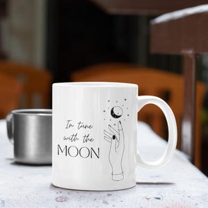 Moon Phases Coffee Mug: Witchy Celestial Lunar Energy