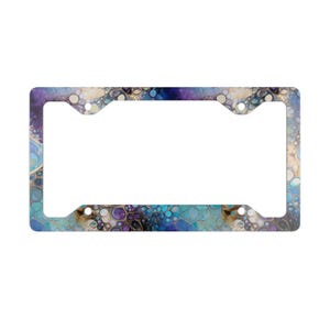 Colorful Metal License Plate Frame, Unique Car Accessory, Custom Gift for Car Lovers, Vibrant Décor for Holidays, Personalized License [...]