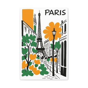 Parisian Canvas Art Print, Wall Decor, Home Decoration, Gift for Art Lovers, Modern Wall Art, Eiffel Tower Art