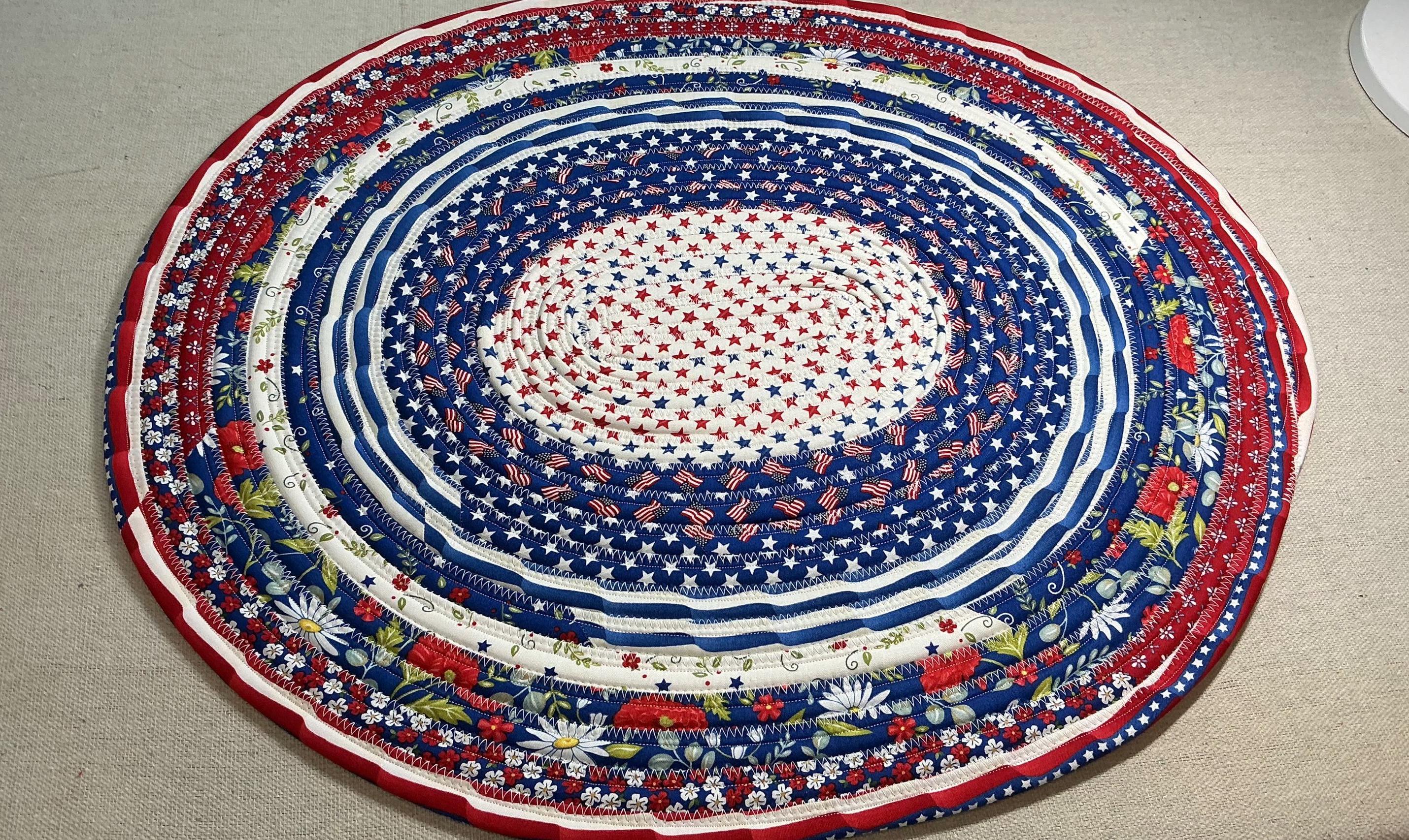 Patriotic Table Topper Patterns Patriotic Table Topper Centerpiece: Red White and Boom Fabric ...