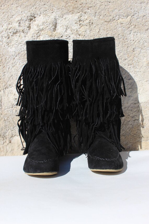 Botas boho botas holgadas botas de borla botas de mujer | Etsy México