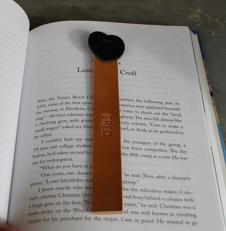 Custom Leather Bookmark Personalized Leather Bookmark Custom Etsy